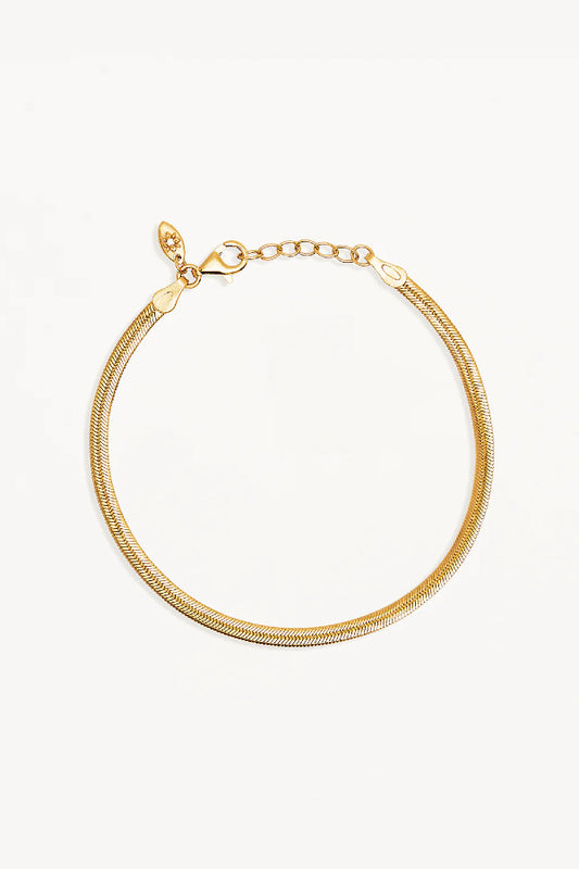 By Charlotte | Herringbone Chain Bracelet - Gold