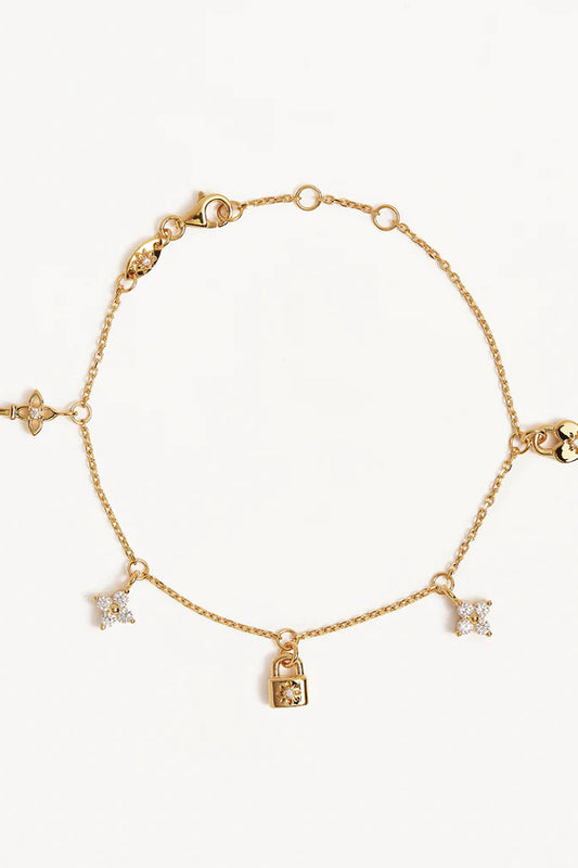 By Charlotte | Love Unlocked Charm Bracelet - Gold