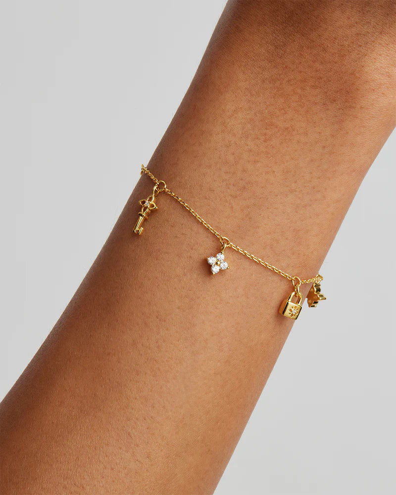 By Charlotte | Love Unlocked Charm Bracelet - Gold