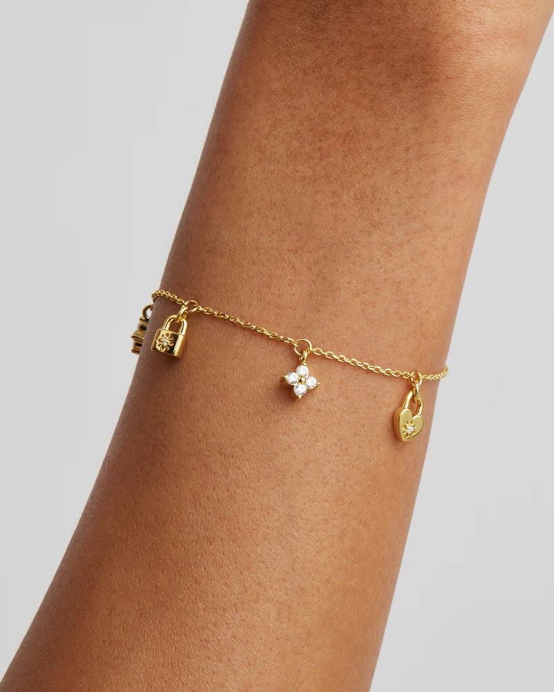 By Charlotte | Love Unlocked Charm Bracelet - Gold