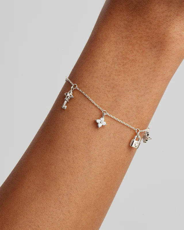 By Charlotte | Love Unlocked Charm Bracelet - Silver