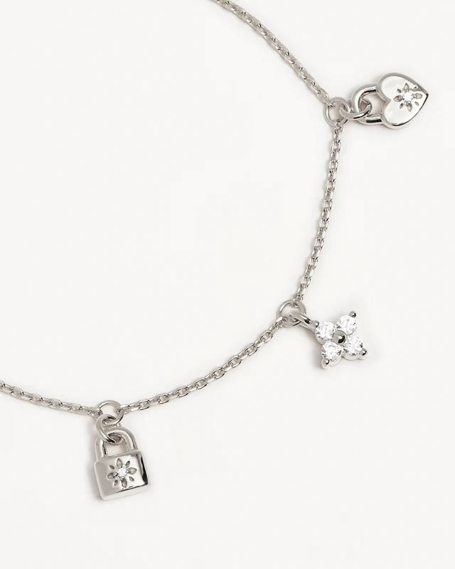 By Charlotte | Love Unlocked Charm Bracelet - Silver