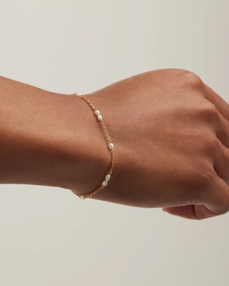 By Charlotte | Gold Serene Dreams Pearl Bracelet - Gold Vermeil