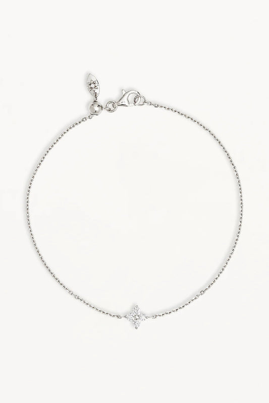 By Charlotte | Crystal Bloom Bracelet - Silver