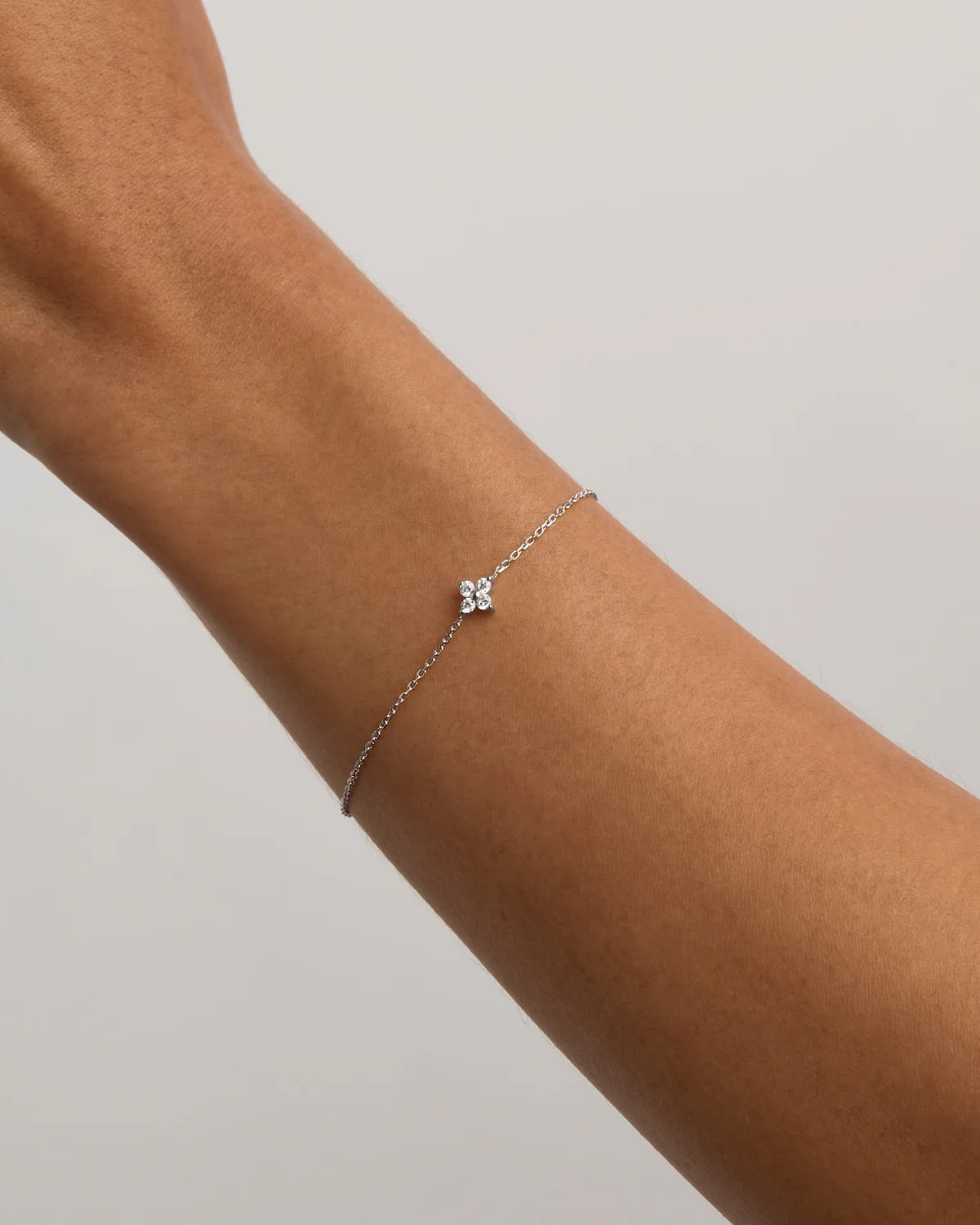 By Charlotte | Crystal Bloom Bracelet - Silver