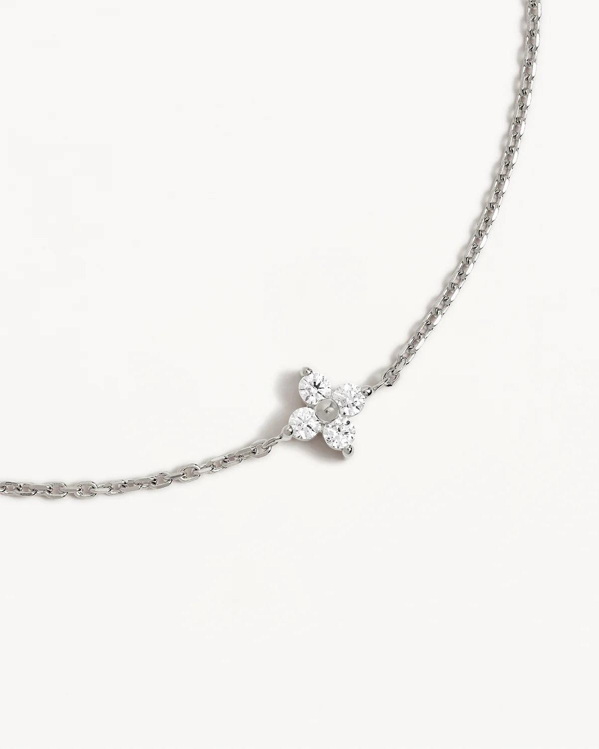 By Charlotte | Crystal Bloom Bracelet - Silver