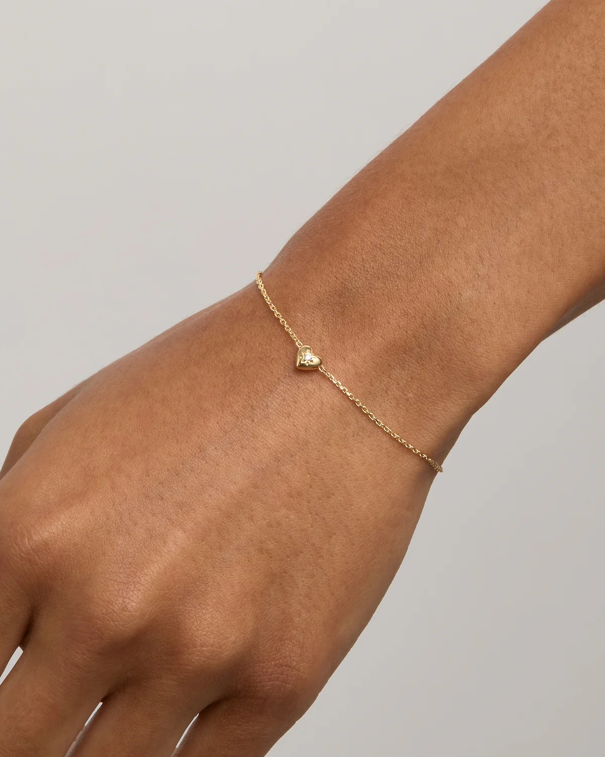 By Charlotte | Blooming Hearts Bracelet - Gold