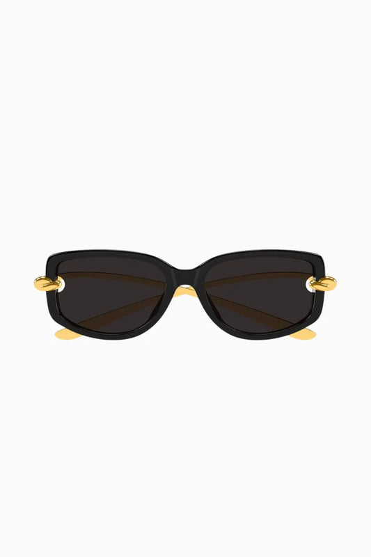 Bottega Veneta | Knot Sunglasses - Black / Gold