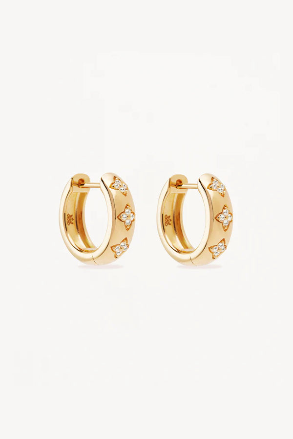 By Charlotte | Bloom With You Lotus Hoops - Gold