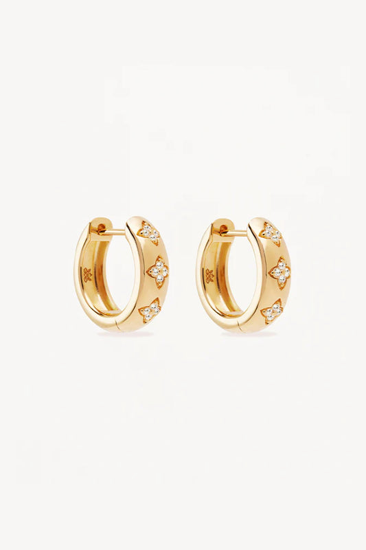 By Charlotte | Bloom With You Lotus Hoops - Gold