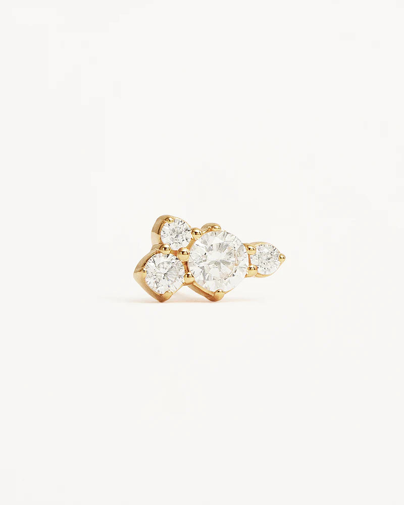 By Charlotte | Gold Mist Stud Earrings - Gold Vermeil