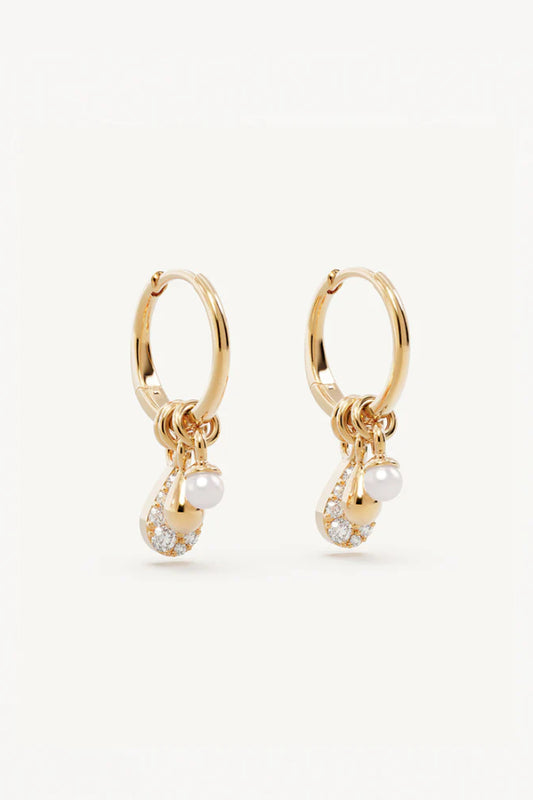 By Charlotte | Ocean Mist Hoops - Gold Vermeil