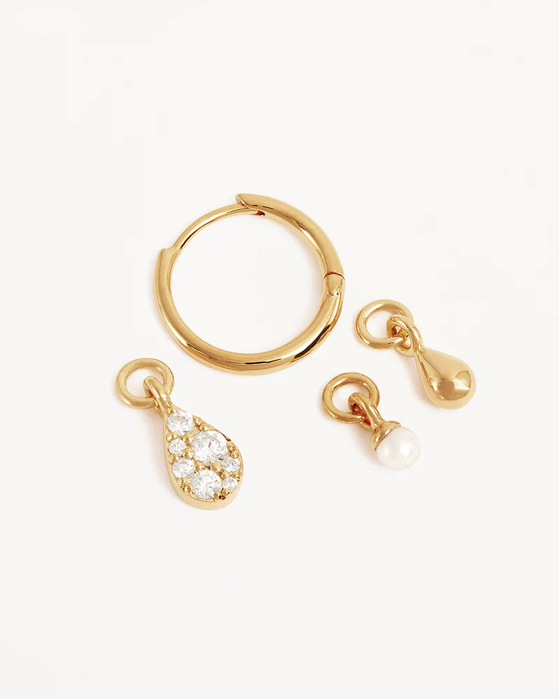 By Charlotte | Ocean Mist Hoops - Gold Vermeil