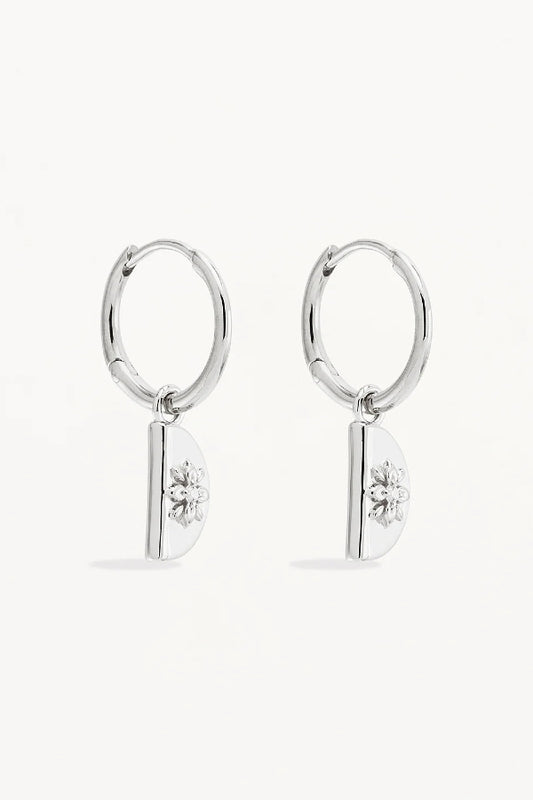 By Charlotte | Lotus Hoops - Silver