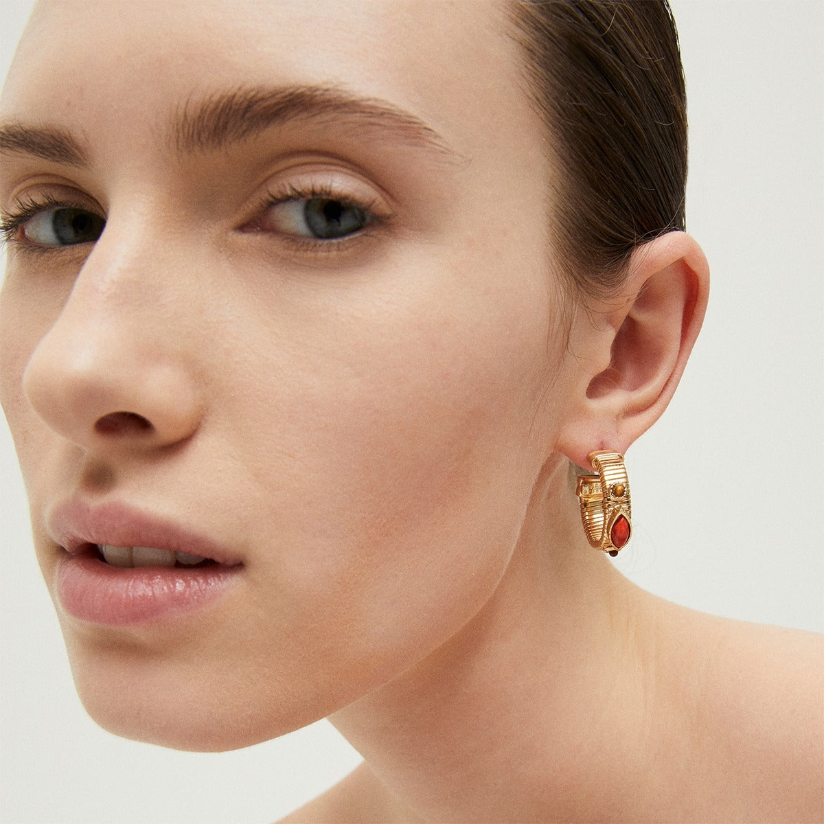 Gas Bijoux | Strada Hoop Earrings - Gold/ Pearl