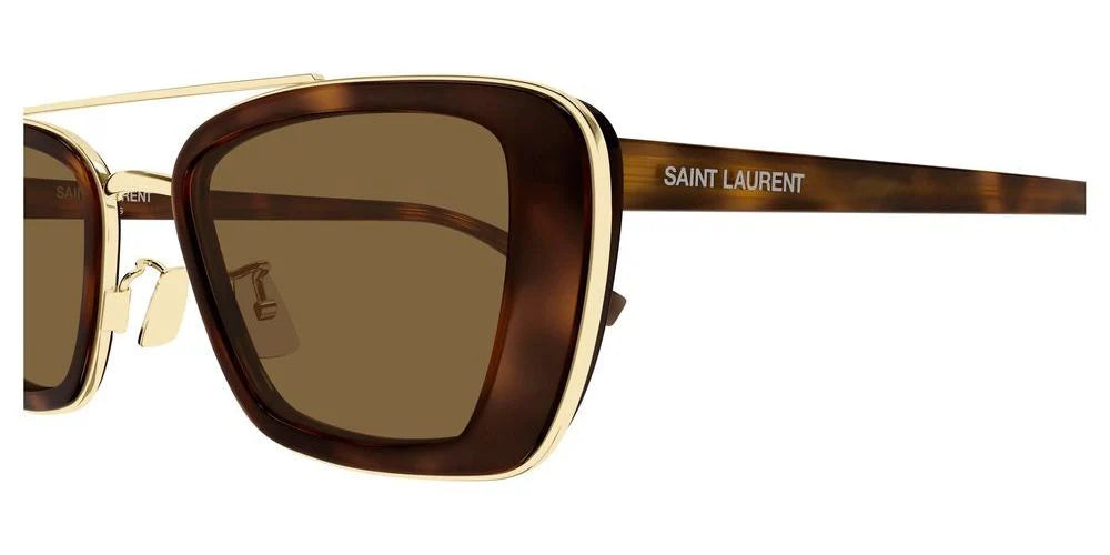 Saint Laurent | Square Aviator - Havana