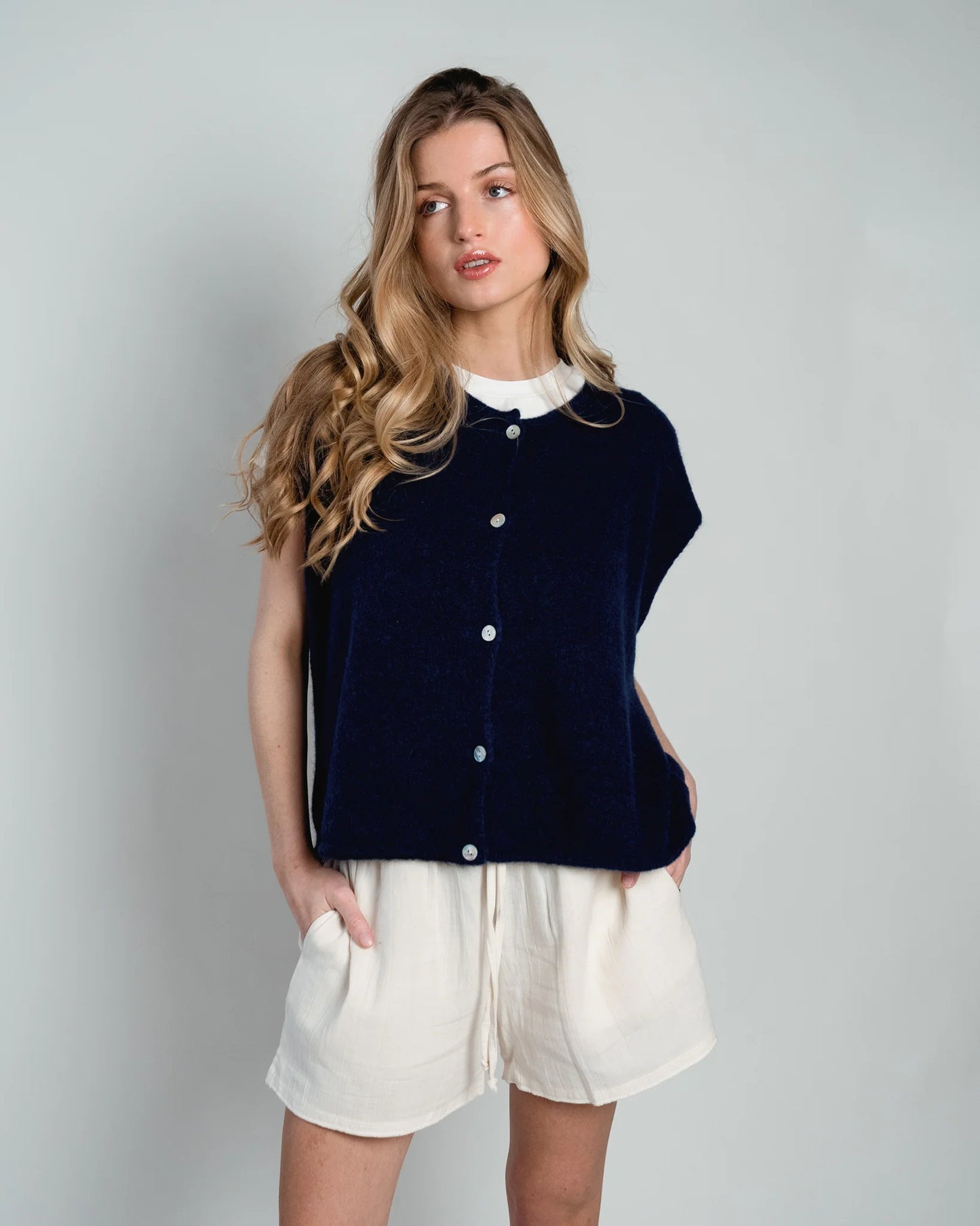 Lou & Odette | Demi Sleeveless Round Neck - Navy
