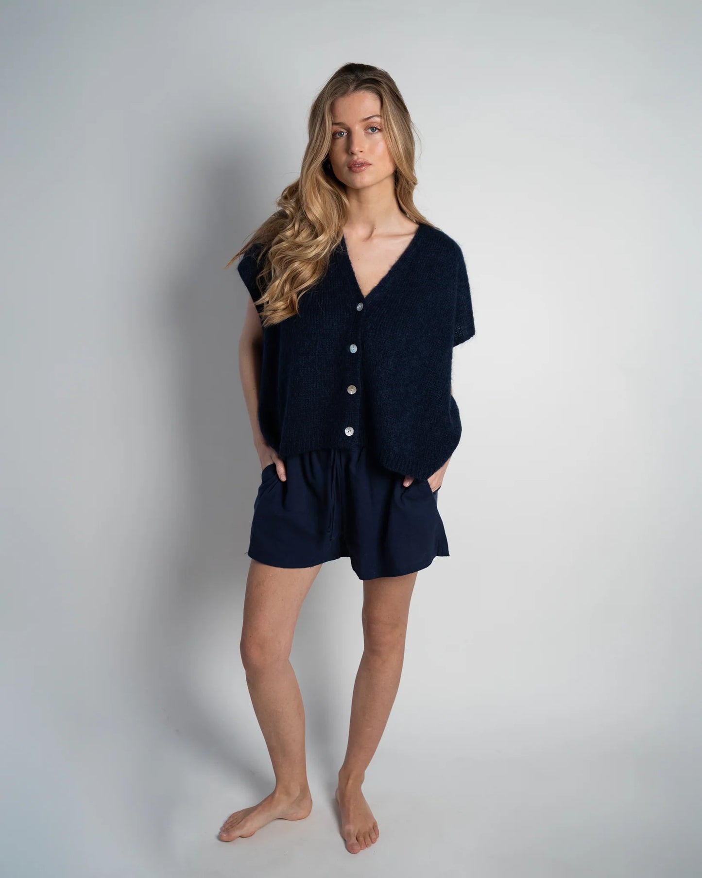 Lou & Odette | Elli Sleeveless V-Neck - Navy