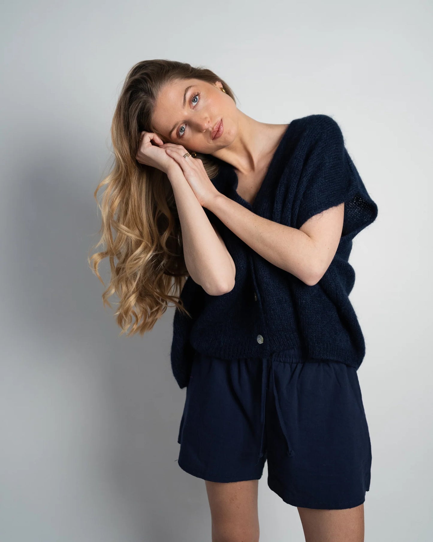 Lou & Odette | Elli Sleeveless V-Neck - Navy