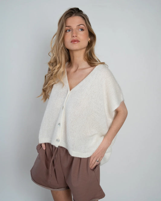 Lou & Odette | Elli Sleeveless V-Neck - Off White
