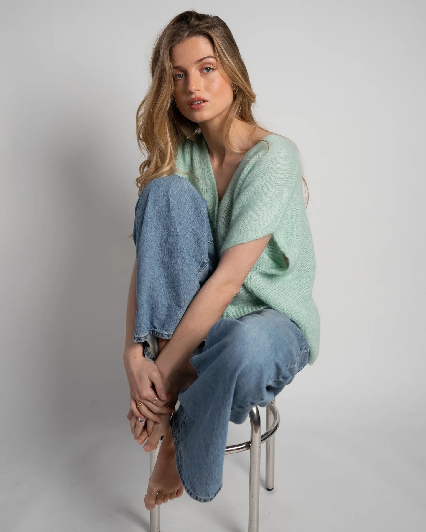 Lou & Odette | Elli Sleeveless V-Neck - Mint