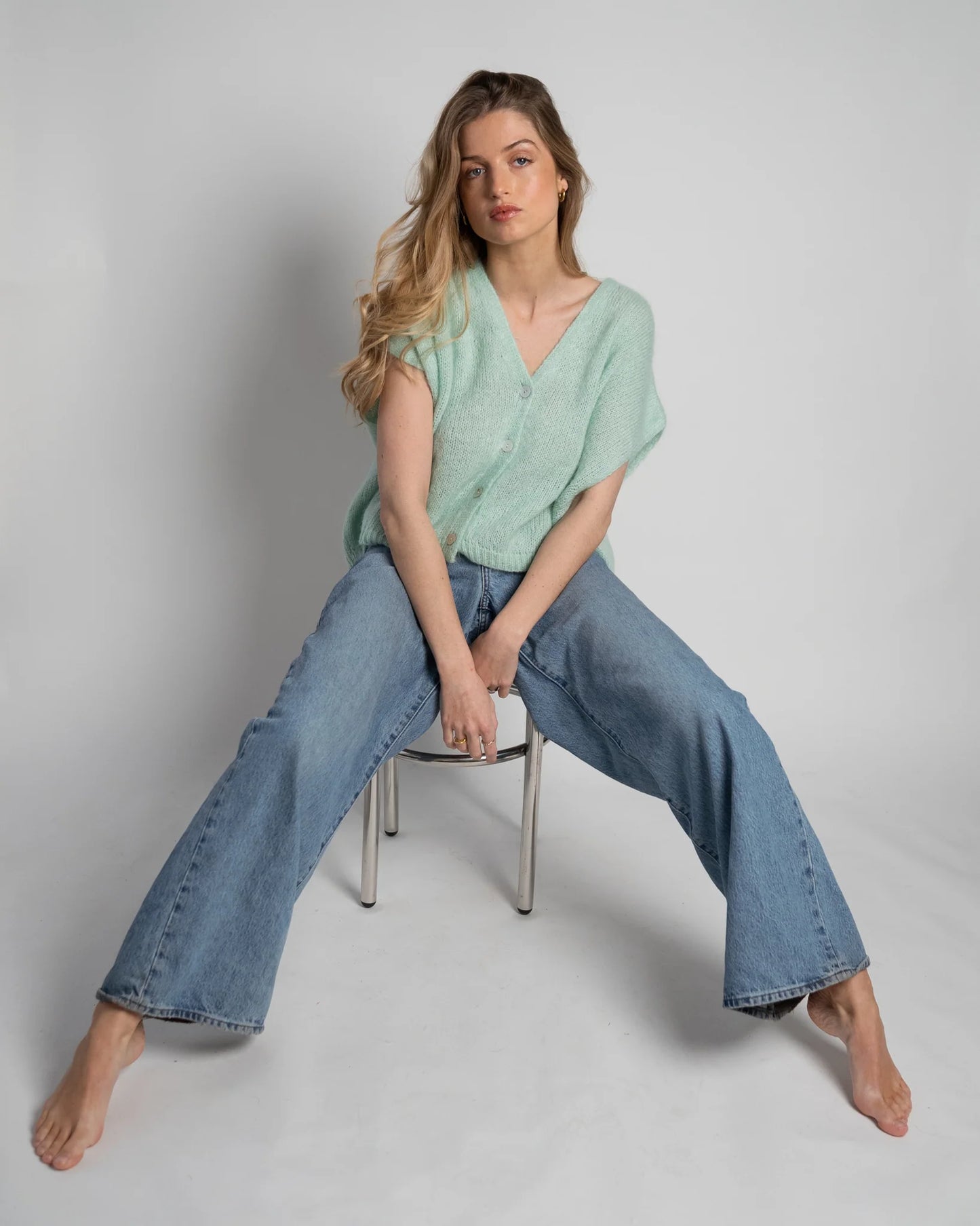 Lou & Odette | Elli Sleeveless V-Neck - Mint