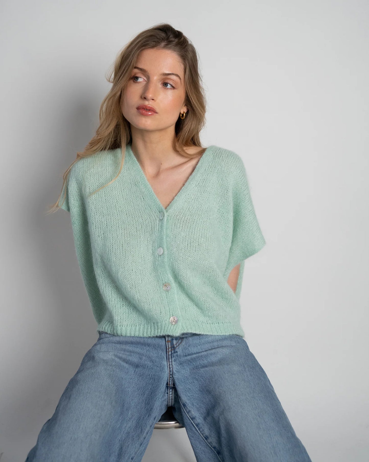 Lou & Odette | Elli Sleeveless V-Neck - Mint
