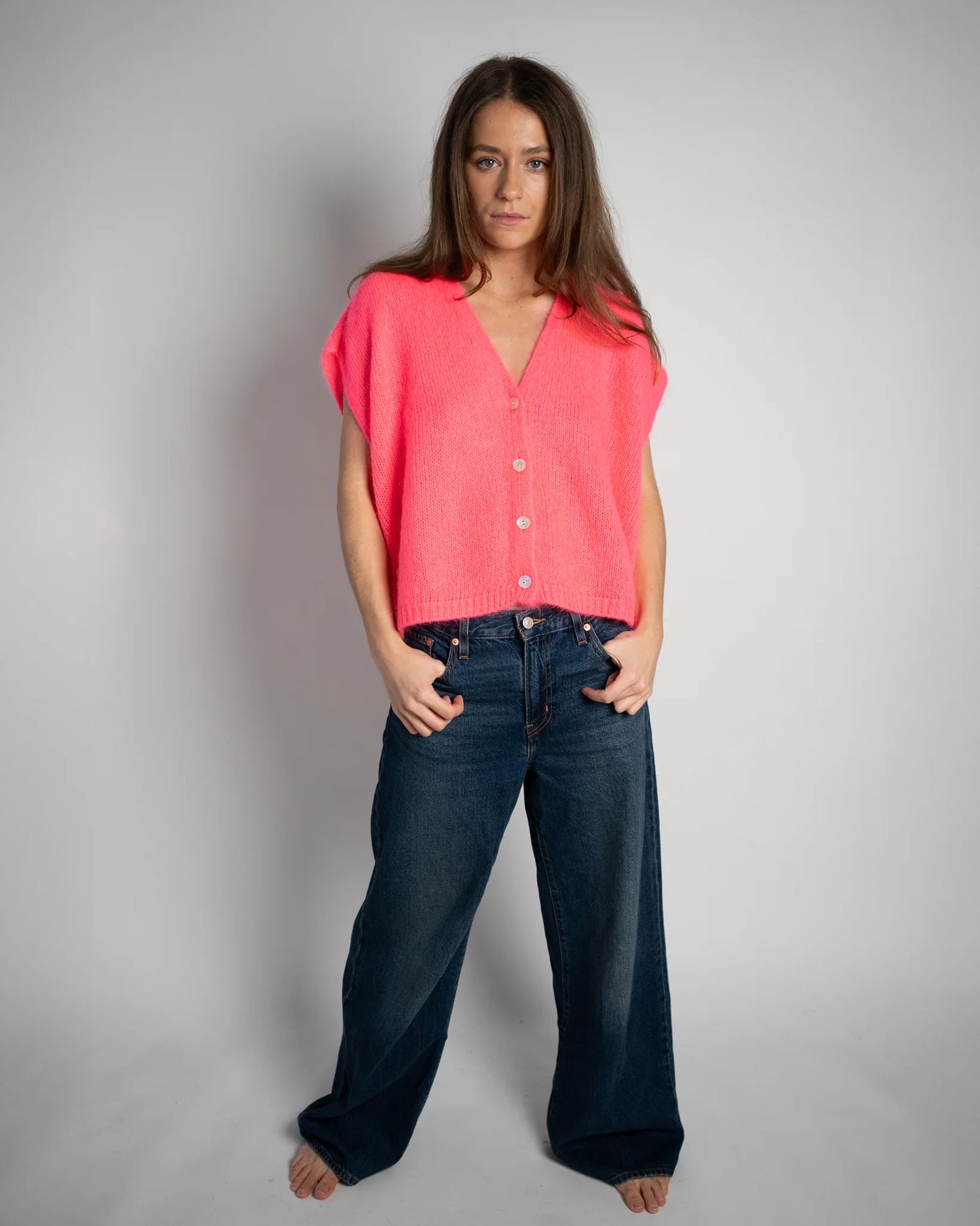 Lou & Odette | Elli Sleeveless V-Neck - Coral