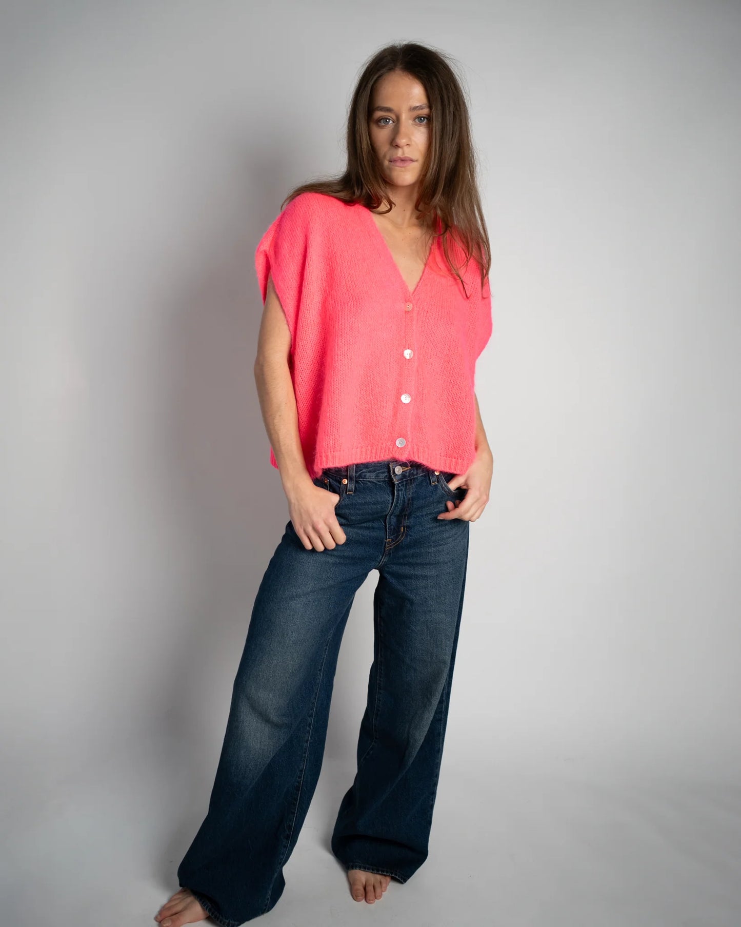 Lou & Odette | Elli Sleeveless V-Neck - Coral