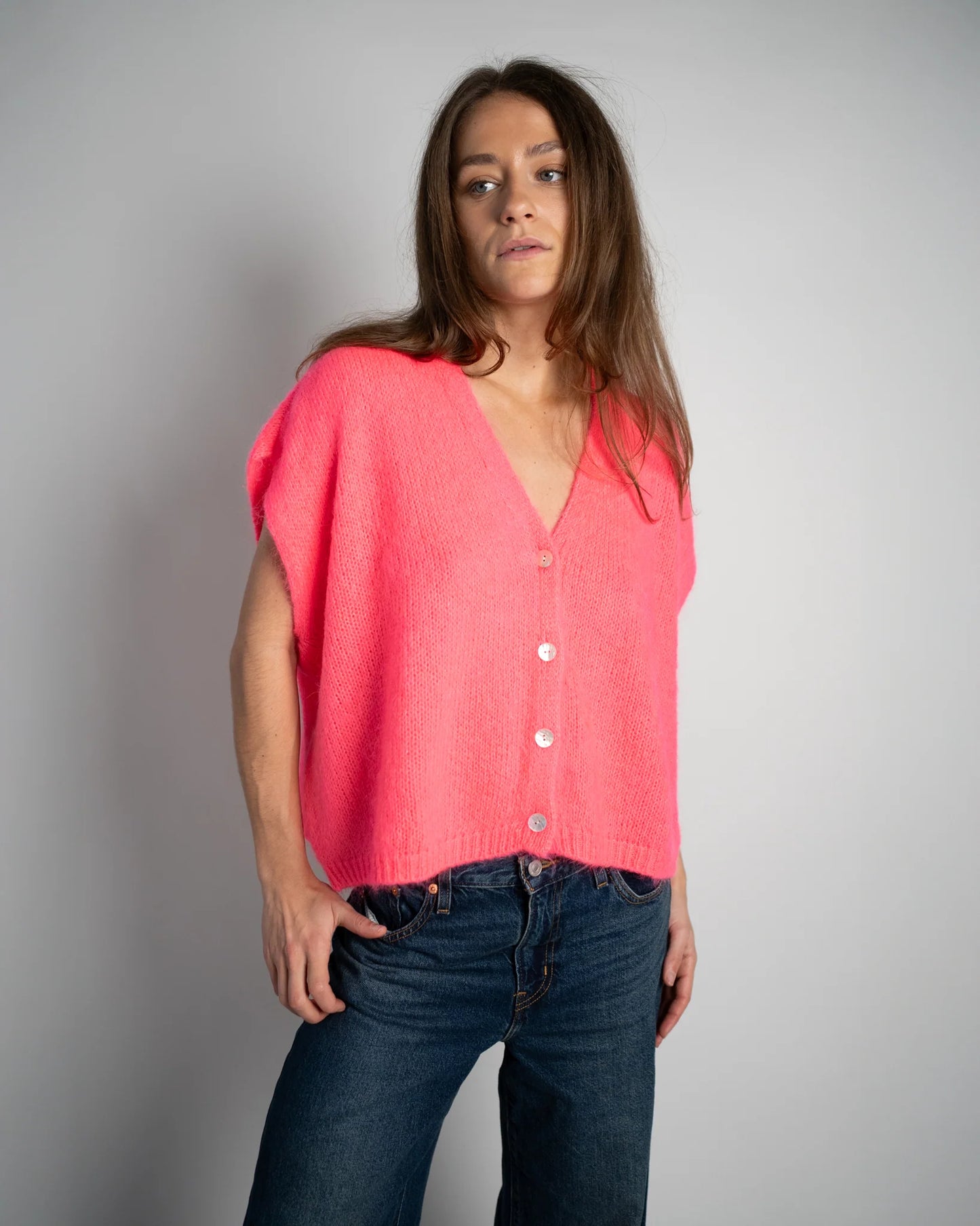 Lou & Odette | Elli Sleeveless V-Neck - Coral