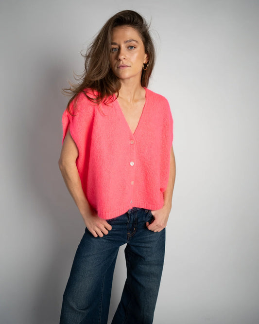 Lou & Odette | Elli Sleeveless V-Neck - Coral