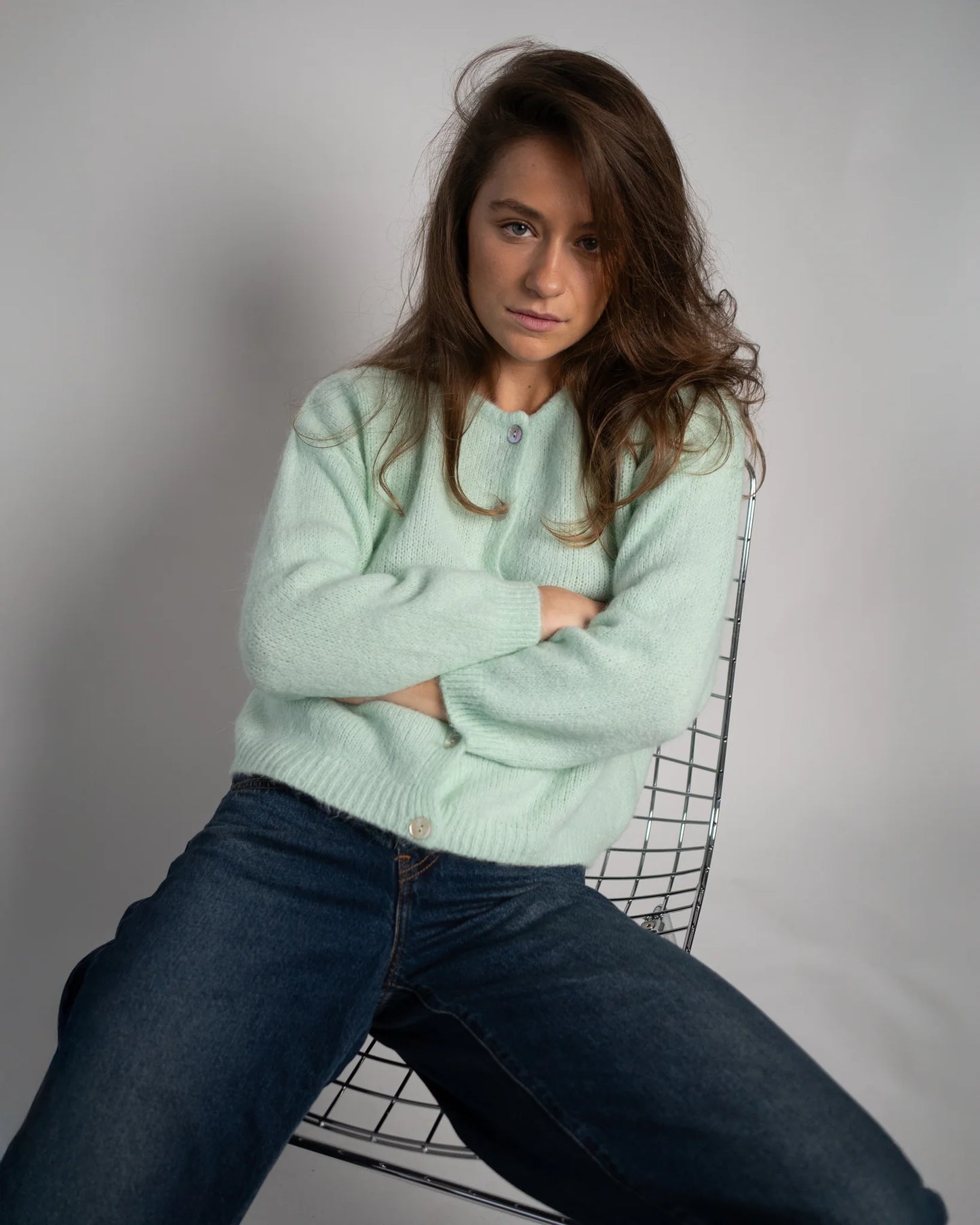 Lou & Odette | Nathalie Cardigan - Mint