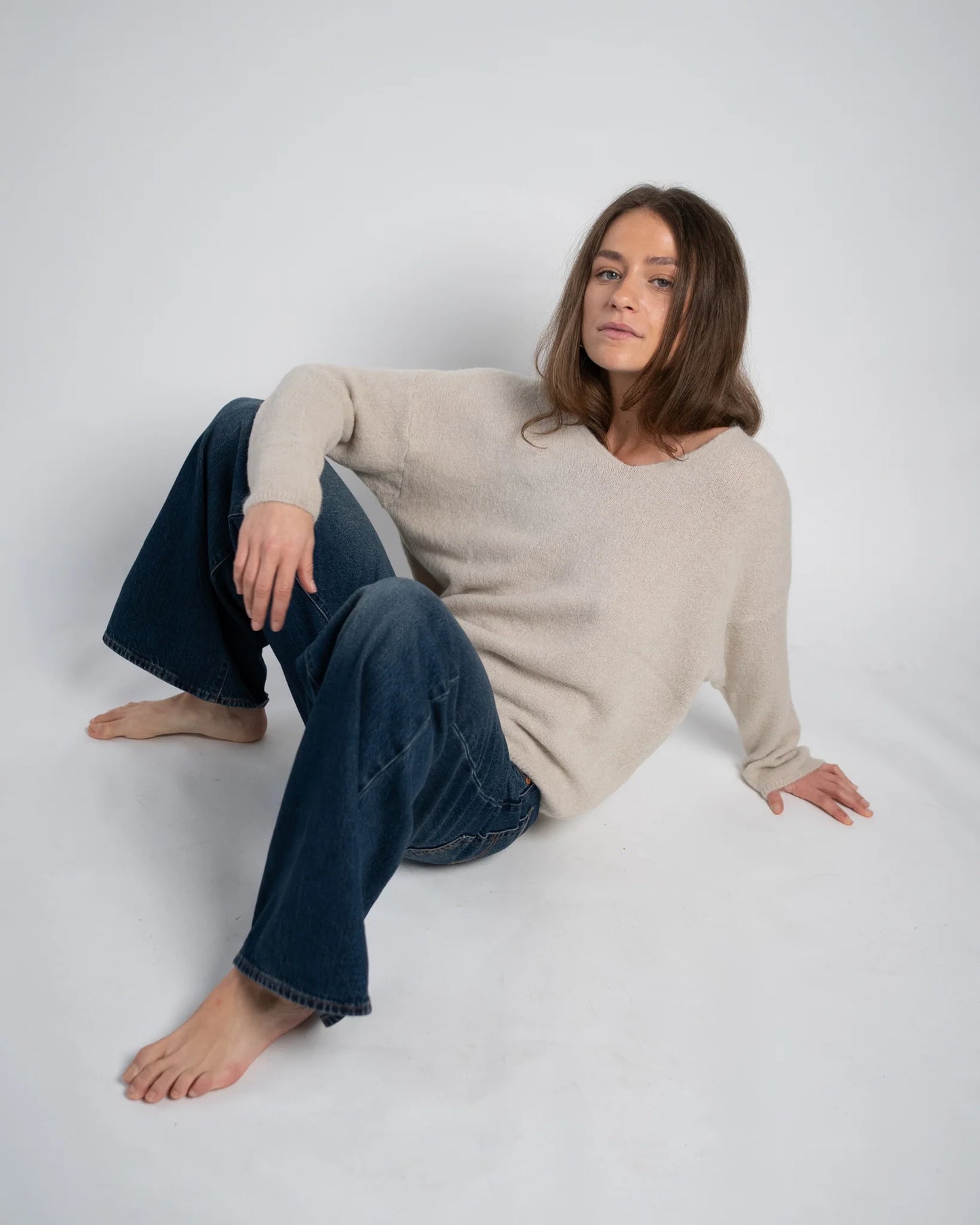 Lou & Odette | Bibi Pullover V-neck - Sand