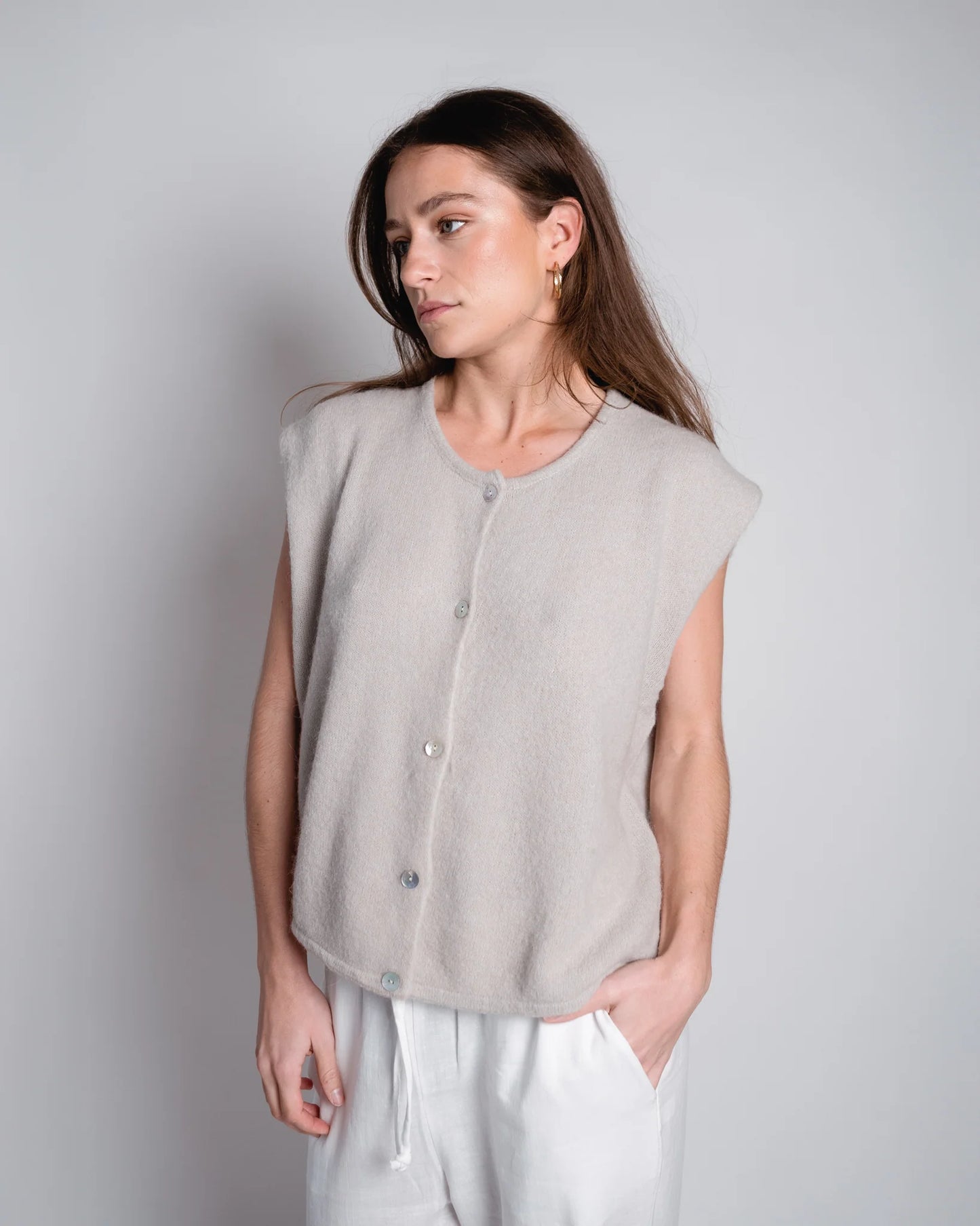 Lou & Odette | Demi Sleeveless Round Neck - Sand