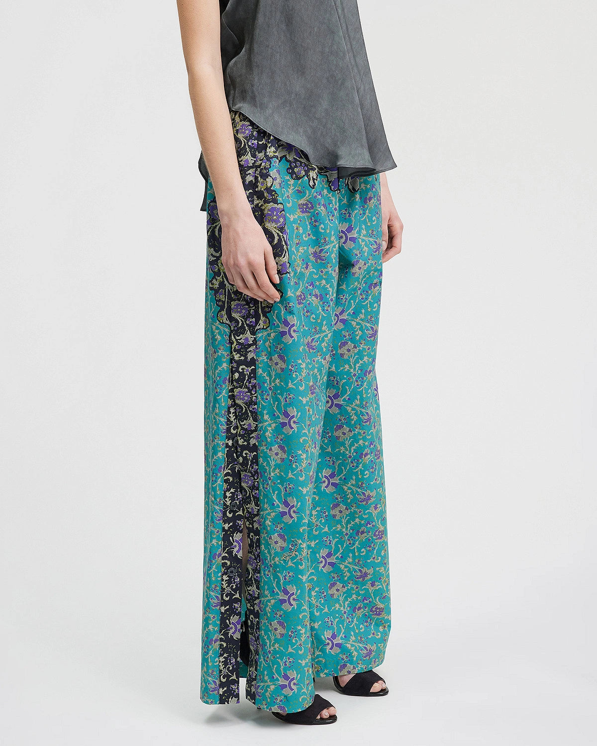 Mes Demoiselles | Papili Pants - Black/Turquoise