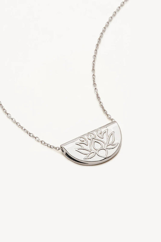 By Charlotte | Lotus Short Necklace - Sterling Silver