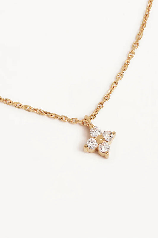By Charlotte | Crystal Bloom Necklace - Gold