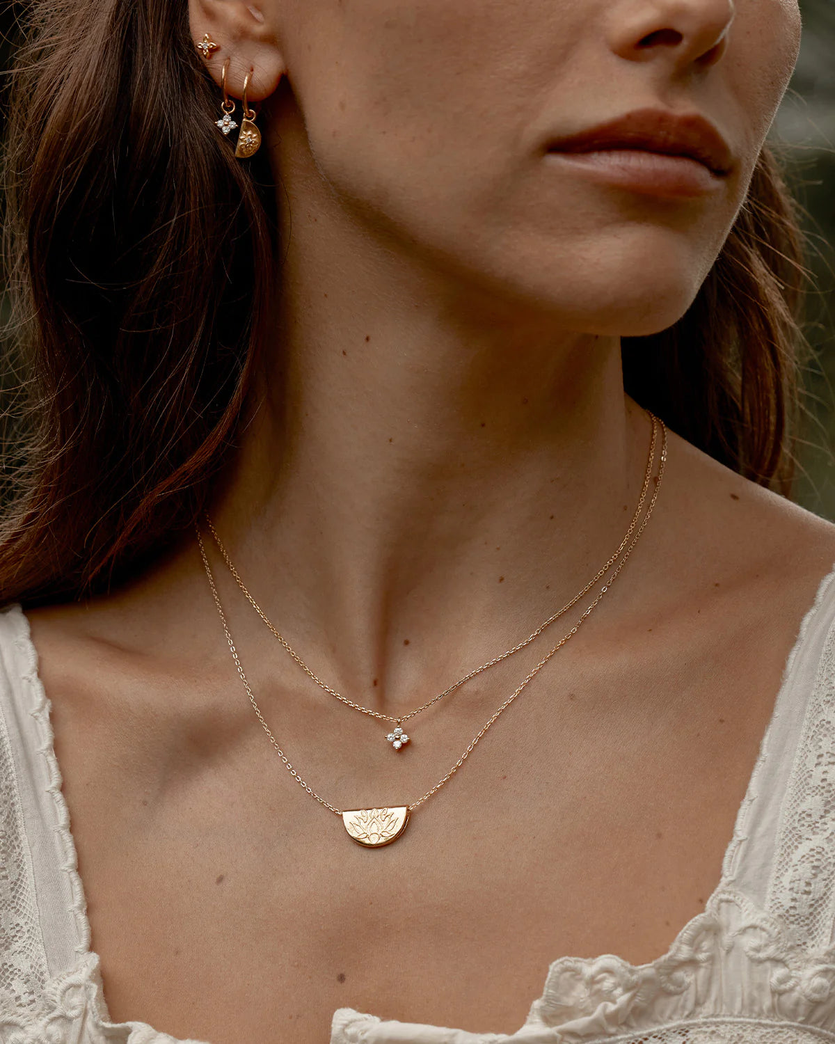 By Charlotte | Crystal Bloom Necklace - Gold