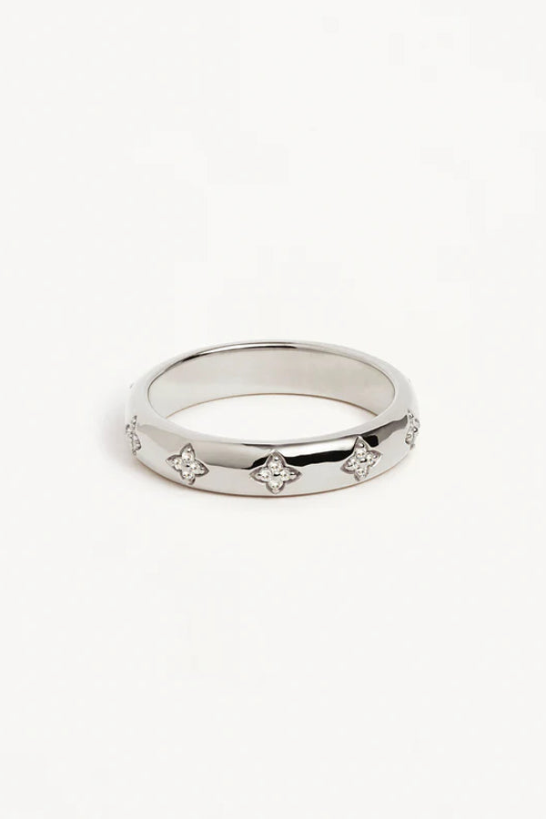 By Charlotte | Bloom With You Lotus Ring - Silver