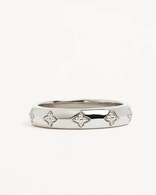 By Charlotte | Bloom With You Lotus Ring - Silver