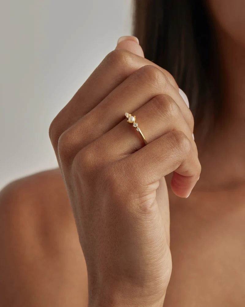 By Charlotte | Gold Sea Foam Ring - Gold Vermeil