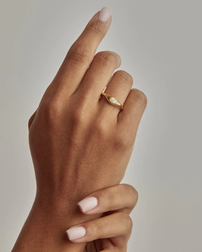 By Charlotte | Gold Ocean Mist Ring - Gold Vermeil