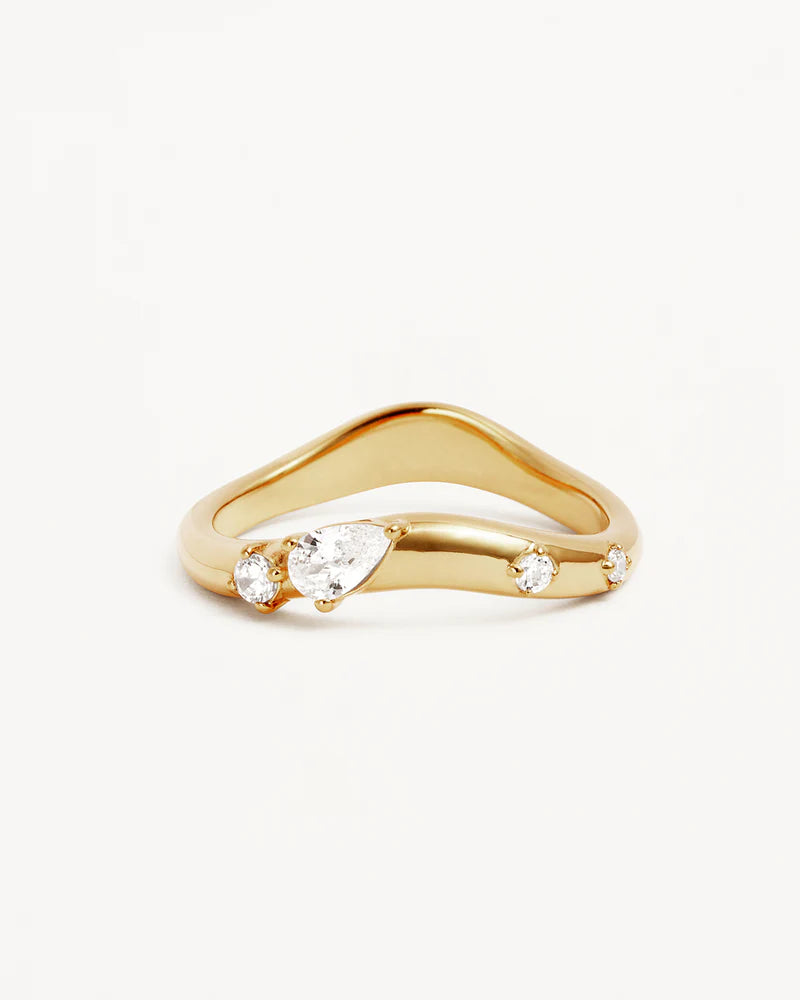 By Charlotte | Gold Chasing Tides Ring - Gold Vermeil