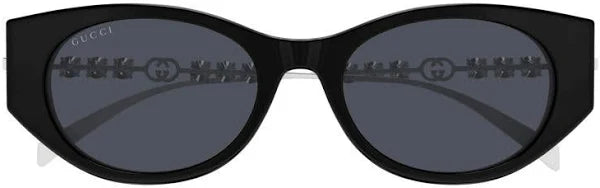 Gucci | Oval Cat-eye - Black / Silver