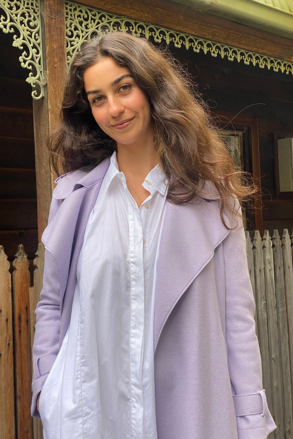 Harris Wharf | Double Vented Trench Coat - Wild Lilac