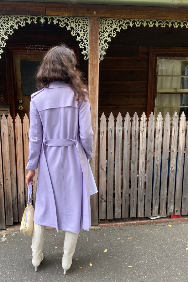 Harris Wharf | Double Vented Trench Coat - Wild Lilac