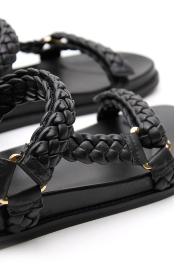 La Tribe | Elke Braided Sandal - Black