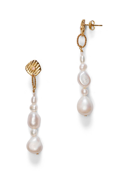 Anni Lu | Jet Set Pearl Earrings - Gold – Bon Emil