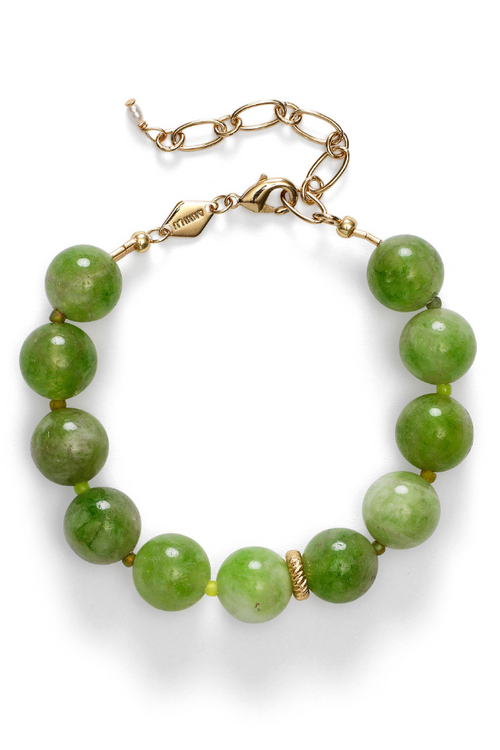 Anni Lu | Green Bowl Bracelet - Gold