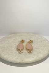 Gas Bijoux | Serti Goutte Earrings - Light Pink